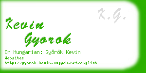 kevin gyorok business card